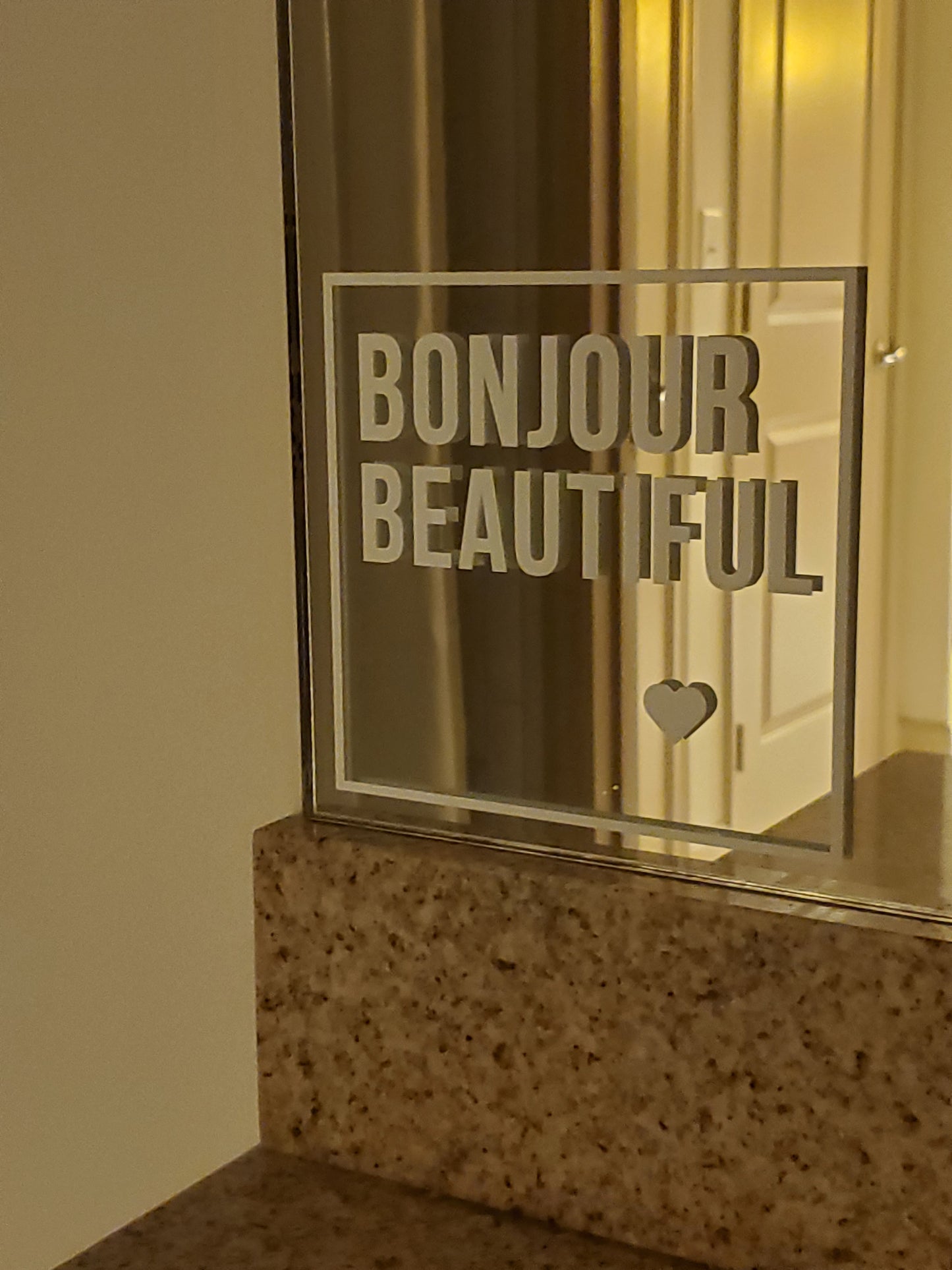 Bonjour Beautiful Vinyl Decal